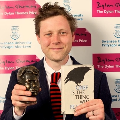 Max Porter, winner of the 2016 International Dylan Thomas Prize for Grief is the Thing with Feathers.