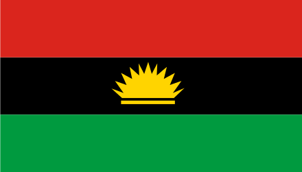 From 1967 - 1970, the Igbo people of Nigeria rebelled under this flag in an effort to establish the independent country of Biafra in the south of Nigeria, from Port Harcourt and to the northeast.