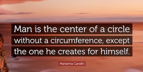 Quotation from Mahatma Gandhi