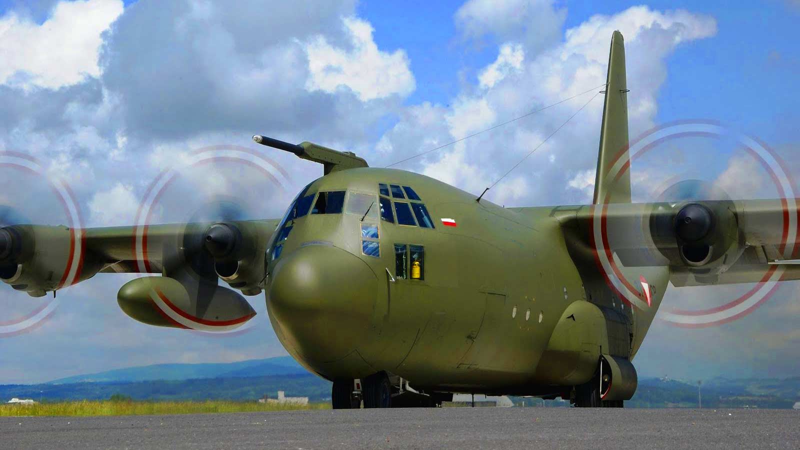 C-130 Hercules cargo plane, similar to the one on which Kristvin had been working.
