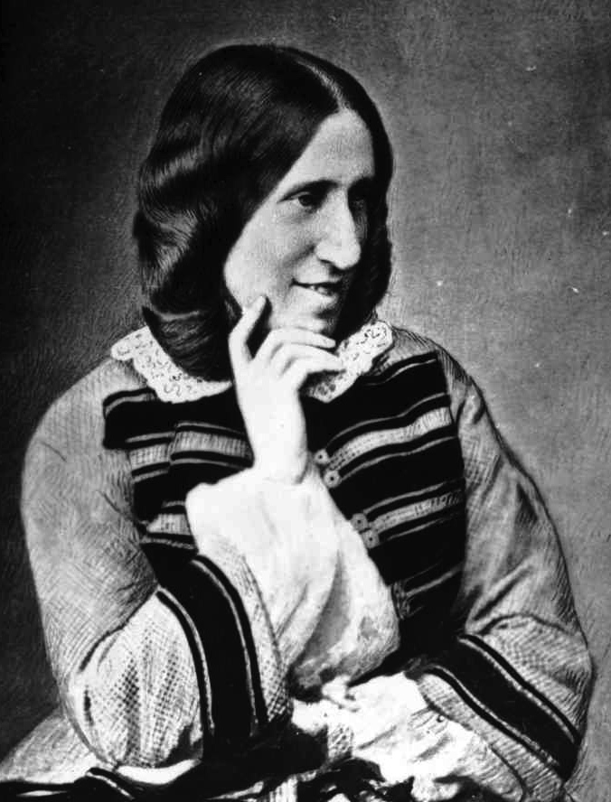 Author Marian Evans, who wrote as George Eliot. Photo from 1858, when she was thirty-eight and still unknown as a novelist.