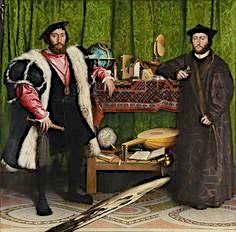 The Ambassadors by Hans Holbein in 1533.
