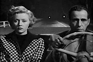 Humphrey Bogart and Gloria Grahame in the film version of this novel.