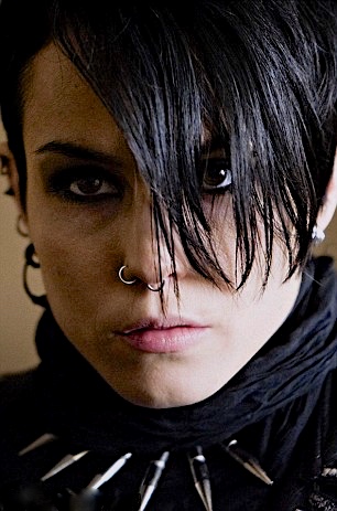 Noomi Rapace as Lizbeth Salander in The Girl with the Dragon Tattoo.