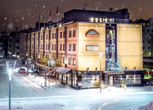 Pohjanhovi Hotel in Rovaniemi, the capital of Lapland, where the speaker and the Colonel met with many members of the army and government.