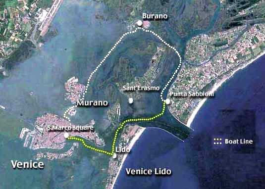 Punta Sabbioni, outside of Venice. Click to see larger map.