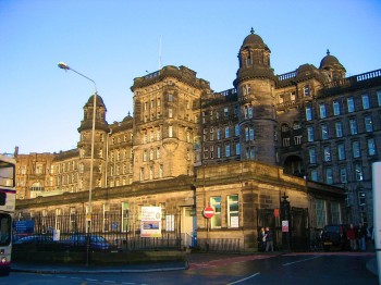 The Royal Infirmary in Glasgow, where a final scene sets up a continuation of this novel and its characters.