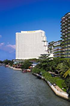 The Shangri-La Hotel on the Chao Praya in Bangkok, is where the Colombian diplomat is staying upon his return to Bangkok, as he tries to reconcile the concluding events in the novel.