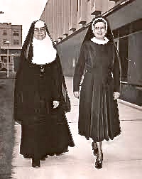 In the early 1960s many convents decided to connect more directly with the parishioners by modifying their dress. In 1963, the Sisters of Mercy made this change, and soon afterward changed to regular street dress.