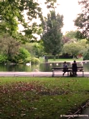 Phoebe meets "Lisa" at the a park bench in St. Stephen's Green, when Lisa asks for help in hiding from enemies.