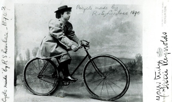 Tessie Reynolds, a late Victorian cycling athlete on whom Octavia may have been modeled.