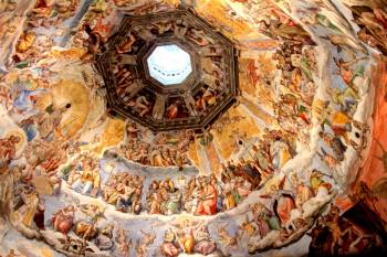 From 1572 - 1579, Giorgio Vassari created a fresco of the Last Judgment on the inside of the cathedral dome.