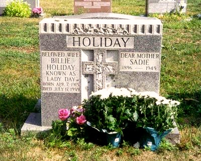 Grave of Billie Holiday and her mother in the Bronx, New York.
