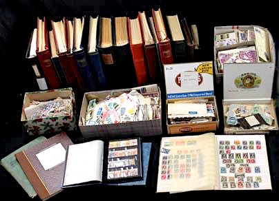 Bookstore with philatelic collection