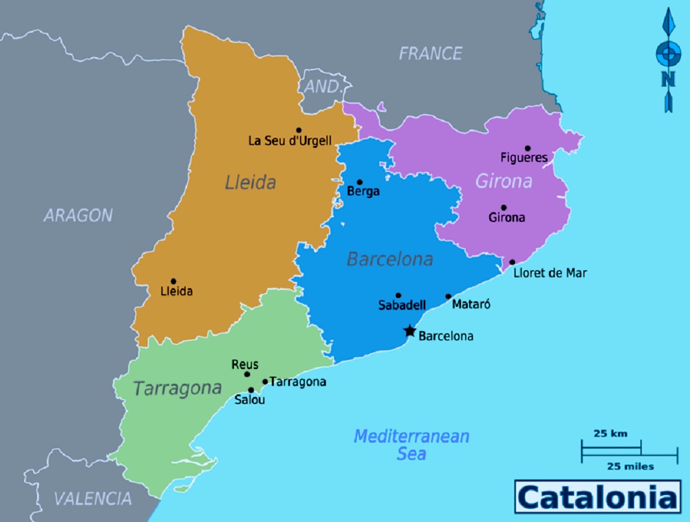 Map of Catalonia. Double click to enlarge.