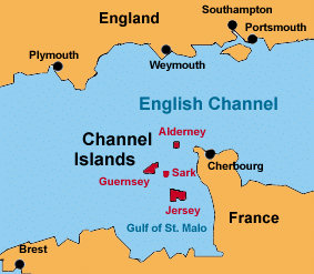 Channel Islands. Jersey is the island closest to St. Malo.