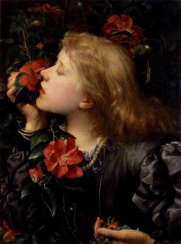 Ellen Terry as a young girl,, by George Frederic Watts. She later became Dame Alice Ellen Terry.