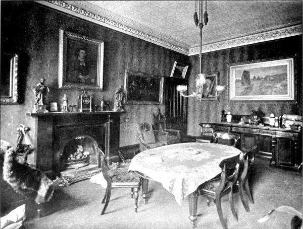 The dining room where Miss Gilchrist was found murdered.