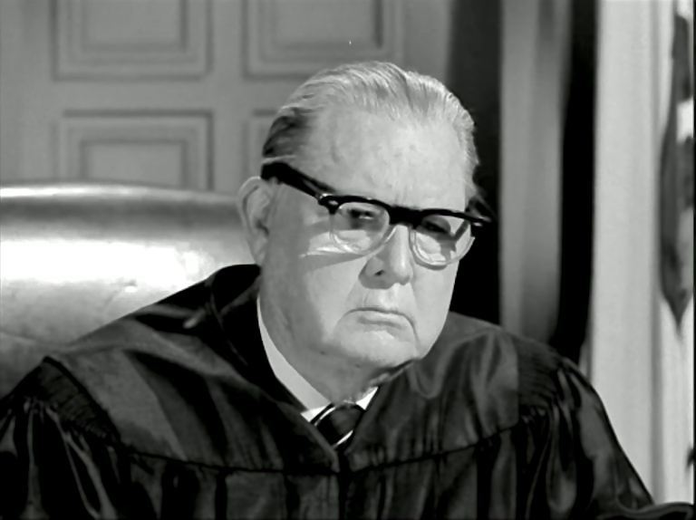 Author Erle Stanley Gardner enjoyed playing the part of the judge in the TV series and films.