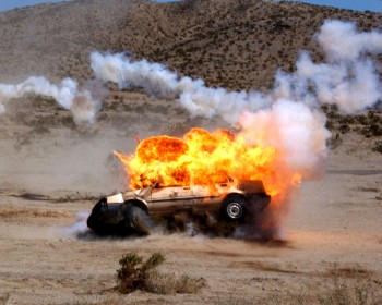 exploding car