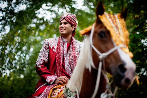 As Popat and his future bride talk about their wedding, there is no talk about having the groom ride in on a horse.