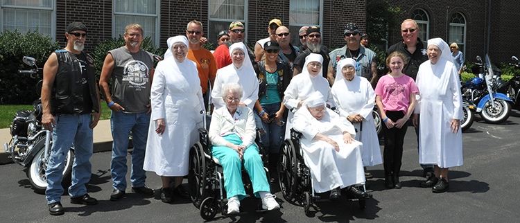 Here the Teamsters participate in their annual ride to benefit the Little Sisters of the Sick Poor in 2015.