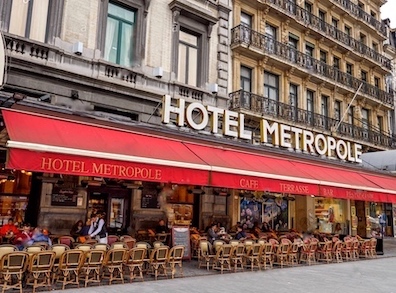 This Hotel Metropole is in Brussels, though the author does not indicate where the action takes place in this novel.