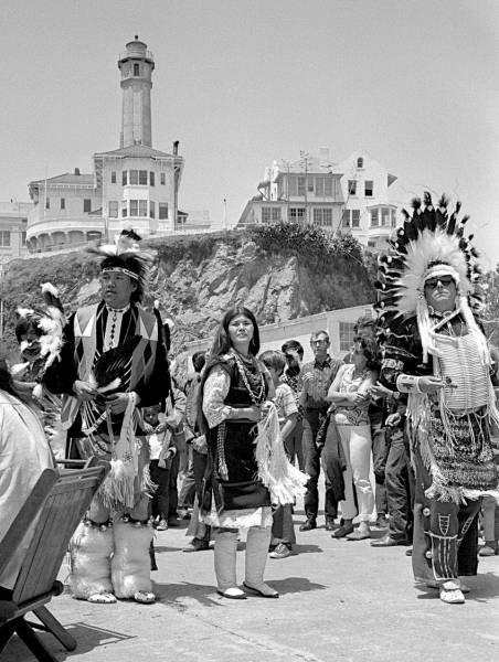 Another view of the occupation of Alcatraz by Natives.