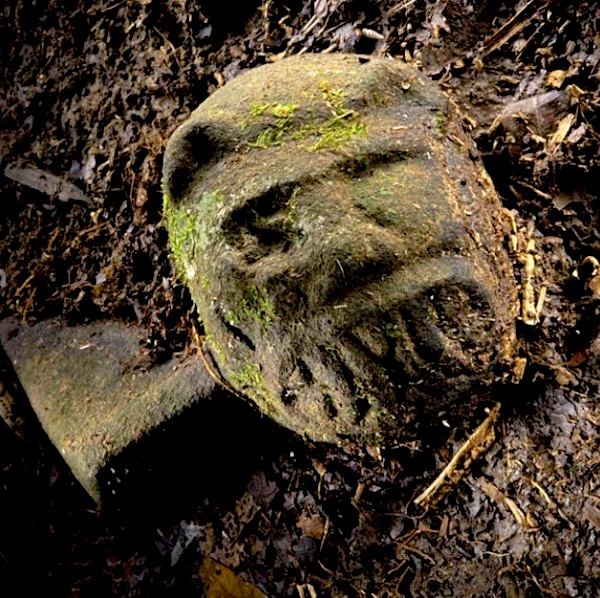 The were-jaguar effigy was found poking up from the ground on the first day of exploration of the site. 