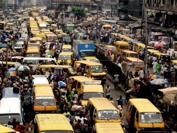 Traffic congestion in Lagos, Nigeria.
