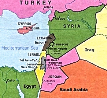 map israel syria
