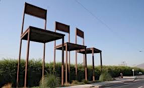 This large monument has been erected to the three young Caro Degollados killed by national police.