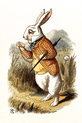 Lewis Carroll's White Rabbit in Alice in Wonderland