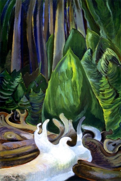 "Sea Drift," 1931, showing the influence of the Group of Seven and its semi-abstract and lush plant life.