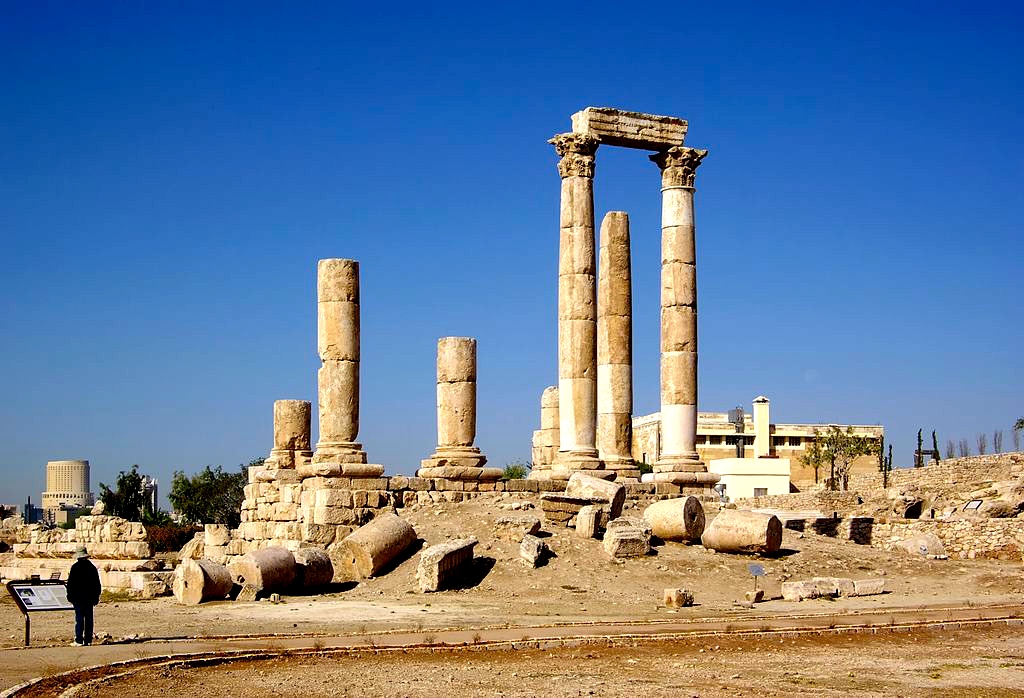 The Temple of Hercules in the Roman Citadel in Amman