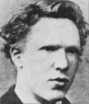 Van Gogh at age ninteen, when he was working at Goupil and Cie Art Gallery in the Hague.